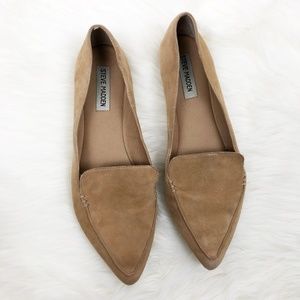 steve madden feather loafer camel